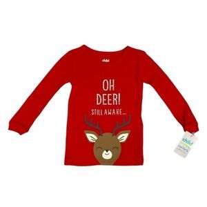 015 Child of Mine 18 Month Long Sleeve Red Reindeer Kids Graphic Tee